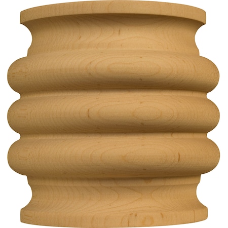 Osborne Wood Products 3 1/4 x 3 1/8  x 1 1/8 Lg Beaded Half Round Splice in Hard Maple 7210HM